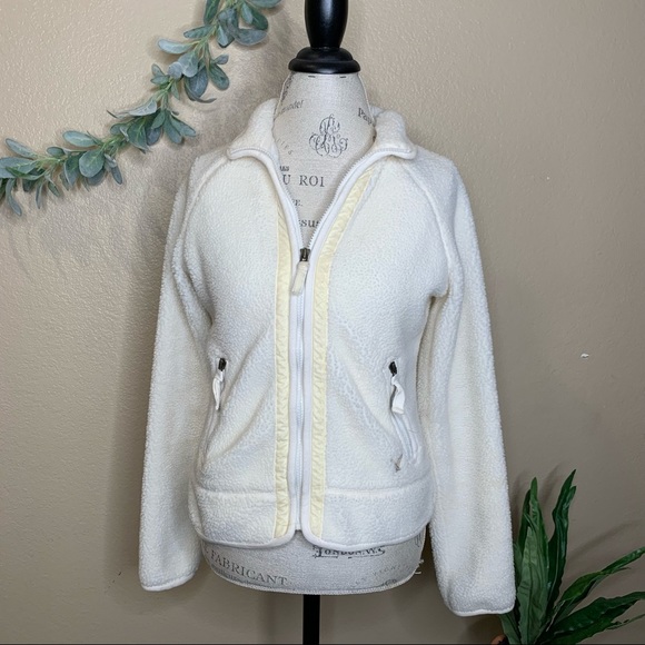 American Eagle Outfitters Jackets & Blazers - American Eagle ~ Sherpa Jacket Full Zip Nubby Ivory Size Medium